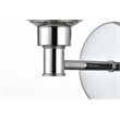 Living District Jaelynn 1-Light Iron & Glass Bath Sconce in Chrome/Clear
