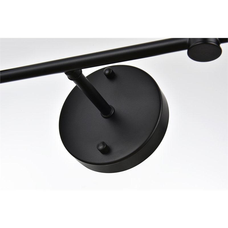 Living District Jaelynn 2-Light Iron & Glass Bath Sconce in Black/Clear