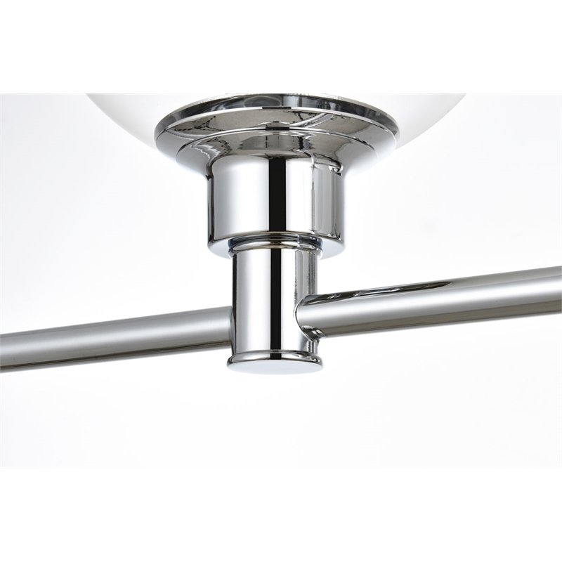Living District Jaelynn 2-Light Iron & Glass Bath Sconce in Chrome/Clear