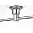 Living District Jaelynn 2-Light Iron & Glass Bath Sconce in Chrome/Clear