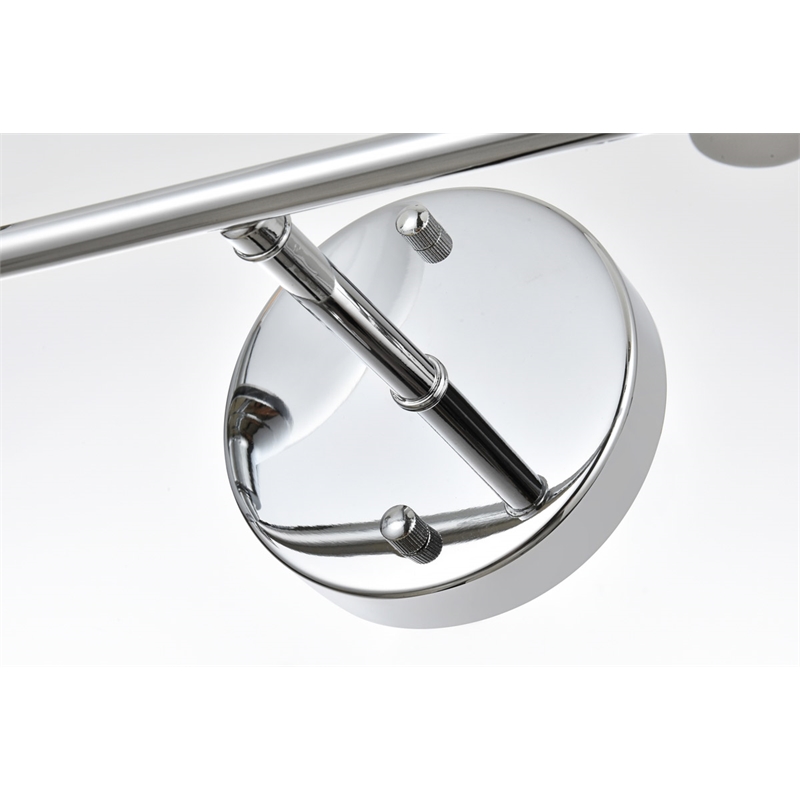 Living District Jaelynn 2-Light Iron & Glass Bath Sconce in Chrome/Clear
