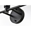 Living District Jaelynn 3-Light Iron & Glass Bath Sconce in Black/Clear