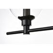 Living District Jaelynn 3-Light Iron & Glass Bath Sconce in Black/Clear