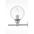 Living District Jaelynn 3-Light Iron & Glass Bath Sconce in Chrome/Clear