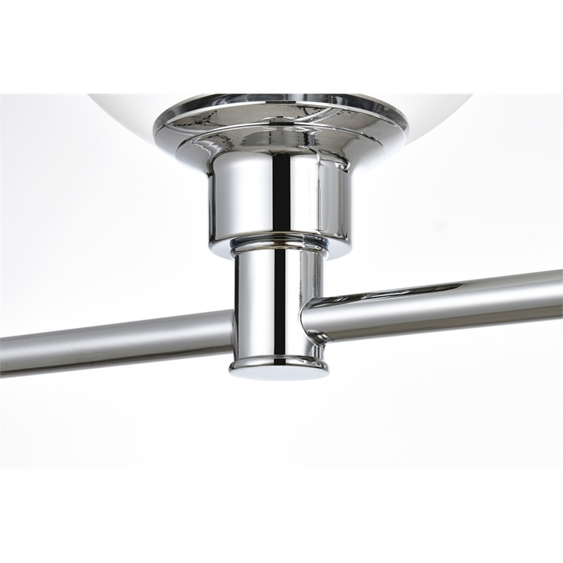 Living District Jaelynn 3-Light Iron & Glass Bath Sconce in Chrome/Clear