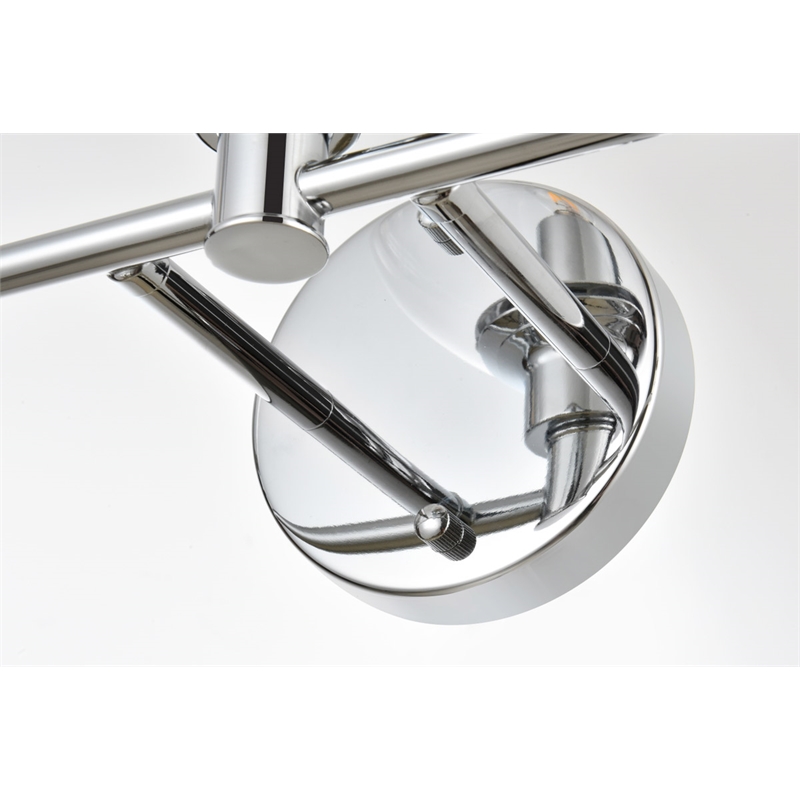 Living District Jaelynn 3-Light Iron & Glass Bath Sconce in Chrome/Clear