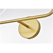 Living District Genesis 4-Light Iron & Glass Bath Sconce in Brass/Clear