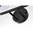 Living District Colson 2-Light Metal & Fabric Bath Sconce in Black/White