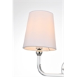 Living District Colson 2-Light Metal & Fabric Bath Sconce in Chrome/White