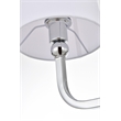 Living District Colson 2-Light Metal & Fabric Bath Sconce in Chrome/White
