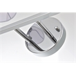 Living District Colson 2-Light Metal & Fabric Bath Sconce in Chrome/White
