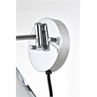 Living District Jair 1-Light Metal Plug-in Wall Sconce in Chrome