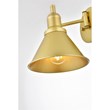 Living District Jair 1-Light Metal Plug-in Wall Sconce in Brass