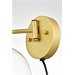 Living District Caspian 1-Light Metal Plug-in Wall Sconce in Black/Clear