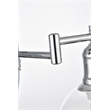 Living District Caspian 1-Light Metal Plug-in Wall Sconce in Chrome/Clear