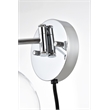 Living District Caspian 1-Light Metal Plug-in Wall Sconce in Chrome/Clear