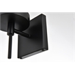 Living District Benny 1-Light Iron & Glass Bath Sconce in Black/Clear