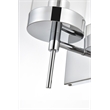 Living District Benny 1-Light Iron & Glass Bath Sconce in Chrome/Clear