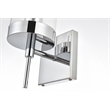 Living District Benny 1-Light Iron & Glass Bath Sconce in Chrome/Clear