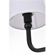 Living District Colson 3-Light Metal & Fabric Bath Sconce in Black/White