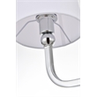Living District Colson 3-Light Metal & Fabric Bath Sconce in Chrome/White