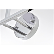 Living District Colson 3-Light Metal & Fabric Bath Sconce in Chrome/White