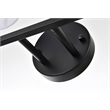 Living District Colson 4-Light Metal & Fabric Bath Sconce in Black/White