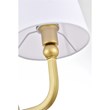 Living District Colson 4-Light Metal & Fabric Bath Sconce in Brass/White