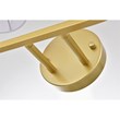 Living District Colson 4-Light Metal & Fabric Bath Sconce in Brass/White