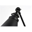 Living District Ledger 1-Light Metal Swing Arm Wall Sconce in Black