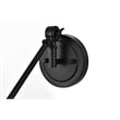 Living District Ledger 1-Light Metal Swing Arm Wall Sconce in Black