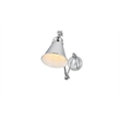 Living District Ledger 1-Light Metal Swing Arm Wall Sconce in Chrome