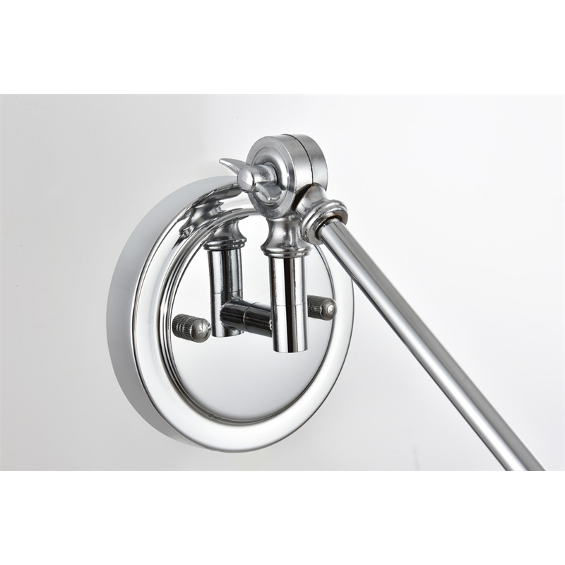 Living District Ledger 1-Light Metal Swing Arm Wall Sconce in Chrome