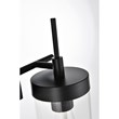Living District Benny 2-Light Iron & Glass Bath Sconce in Black/Clear