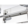 Living District Benny 2-Light Iron & Glass Bath Sconce in Chrome/Clear