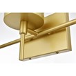 Living District Benny 3-Light Iron & Glass Bath Sconce in Brass/Clear