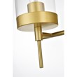 Living District Benny 3-Light Iron & Glass Bath Sconce in Brass/Clear