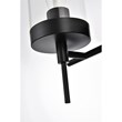 Living District Benny 4-Light Iron & Glass Bath Sconce in Black/Clear