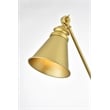 Living District Ledger 1-Light Metal Swing Arm Wall Sconce in Brass