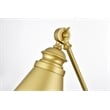 Living District Ledger 1-Light Metal Swing Arm Wall Sconce in Brass
