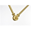 Living District Ledger 1-Light Metal Swing Arm Wall Sconce in Brass