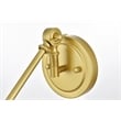 Living District Ledger 1-Light Metal Swing Arm Wall Sconce in Brass