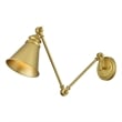 Living District Ledger 1-Light Metal Swing Arm Wall Sconce in Brass