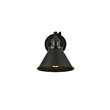 Living District Bentley 1-Light Cone Metal Bath Sconce in Black