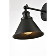 Living District Bentley 1-Light Cone Metal Bath Sconce in Black