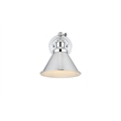 Living District Bentley 1-Light Cone Metal Bath Sconce in Chrome