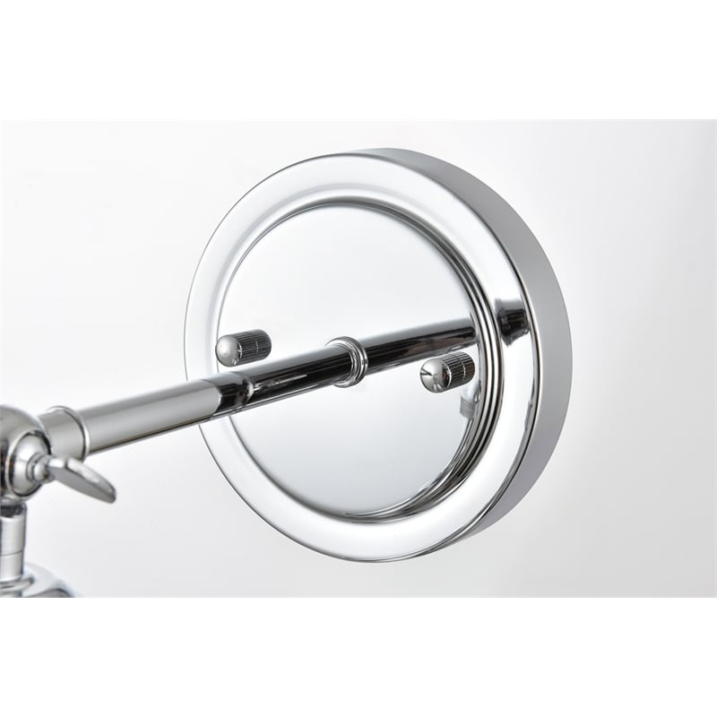Living District Bentley 1-Light Cone Metal Bath Sconce in Chrome