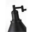 Living District Judson 1-Light Metal Swing Arm Wall Sconce in Black