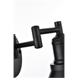 Living District Judson 1-Light Metal Swing Arm Wall Sconce in Black