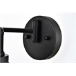 Living District Judson 1-Light Metal Swing Arm Wall Sconce in Black